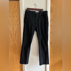 Everlane Raw Hem Black Ankle Jean